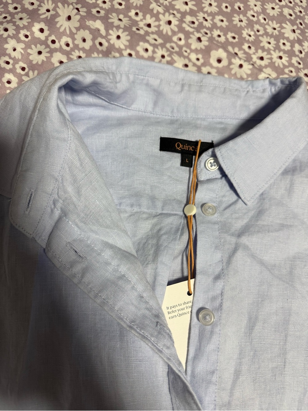 100% European Linen Long Sleeve Shirt - Picture 4 of 5